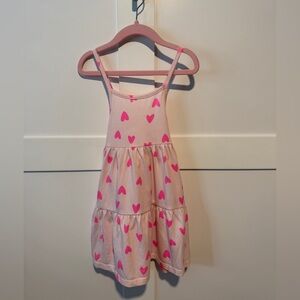 EUC Cat & Jack Valentine’s Heart Spaghetti Strap Dress (4T)